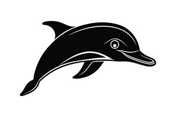 Amazon River Dolphin Silhouette Vector Design