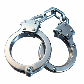 recommend clip art: close up handcuffs on white background