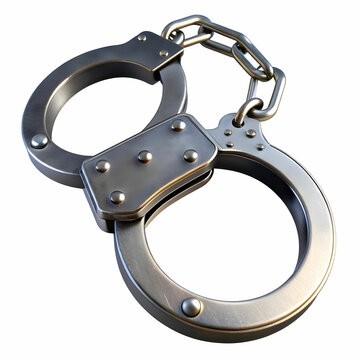 recommend clip art: close up handcuffs on white background