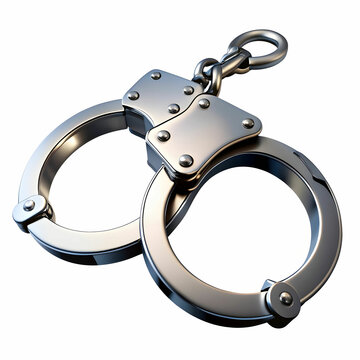 recommend clip art: close up handcuffs on white background