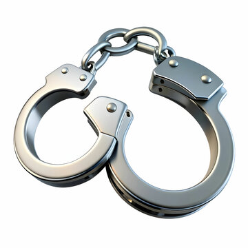recommend clip art: close up handcuffs on white background