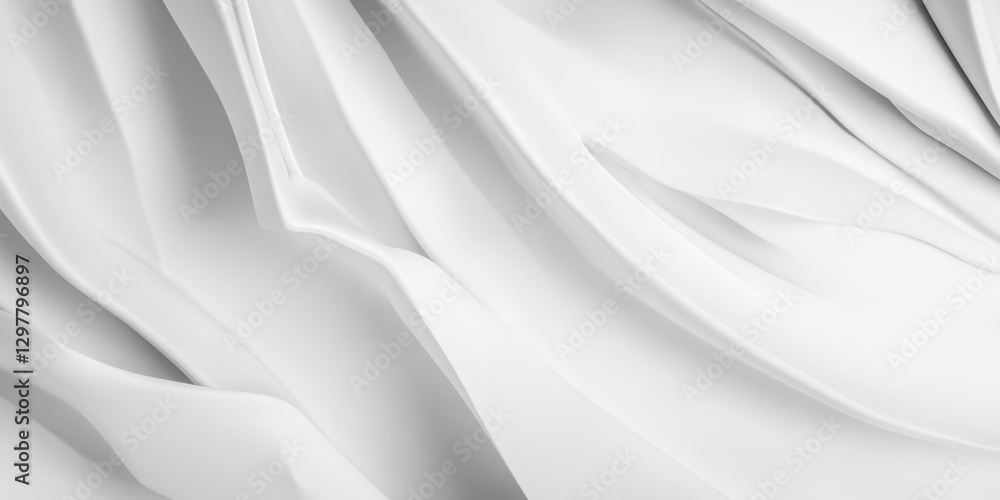 Poster silken serenity: abstract waves of flowing, luminous fabric create a mesmerizing dance of light and 