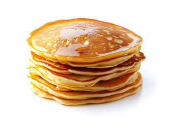 Pancakes isolated on white background.
