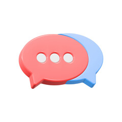 chat bubble symbol icon 3d rendering