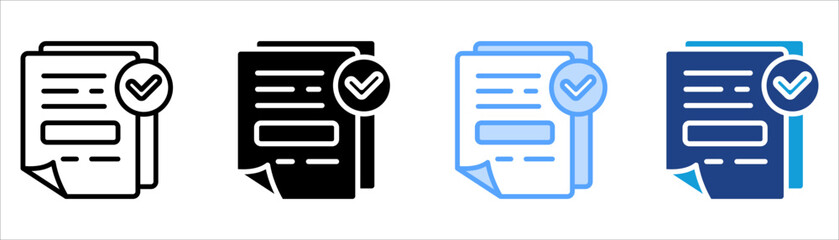Validation Icon Set Multiple Style Collection