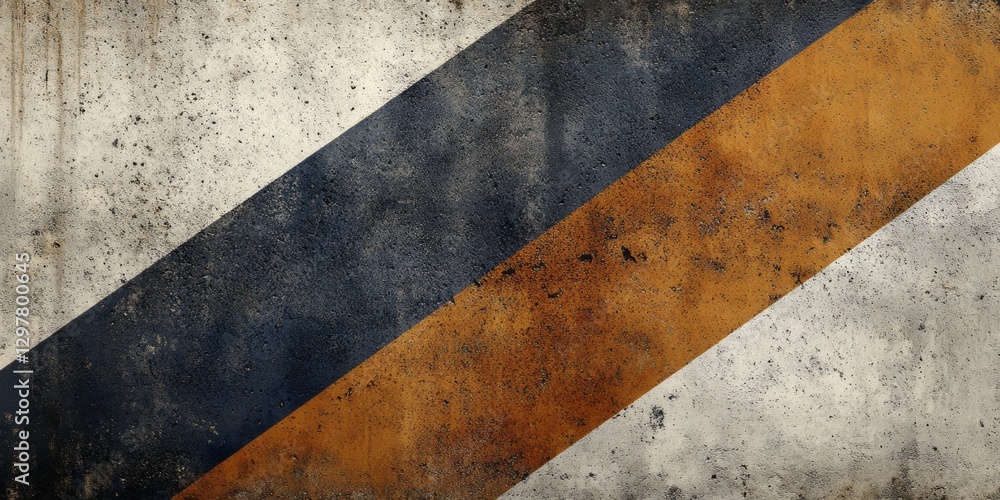 Poster abstract concrete wall with stripes in diagonal pattern and texture