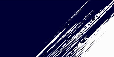 Dots halftone white & blue color pattern gradient grunge texture background. Dots pop art comics sport