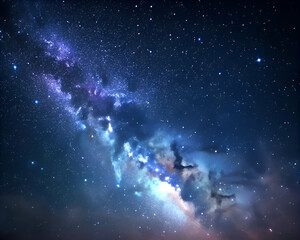 Fototapeta premium Cosmic Wonders. A Breathtaking Night Sky with the Milky Way Galaxy