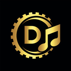 Obraz premium Industrial Logo combine with letter D vector template