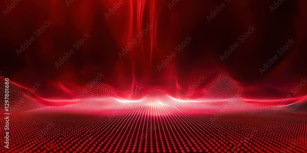 Poster red background with a red line in the middle