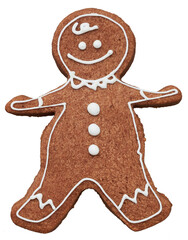 Smiling Gingerbread Man Cookie