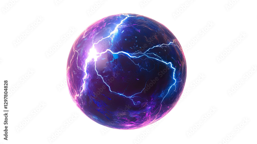 Aufkleber energetic orb: capturing the awe-inspiring essence of a mystical energy sphere with a complex networ