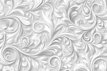 Floral Elegance: 3D Paper Flowers in Seamless Harmony