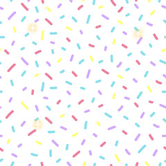 colorful confetti on white