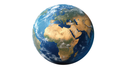 Our Blue Planet: A breathtaking view of planet Earth, showcasing the intricate details of continents, oceans, and swirling clouds, highlighting the beauty and fragility of our world.