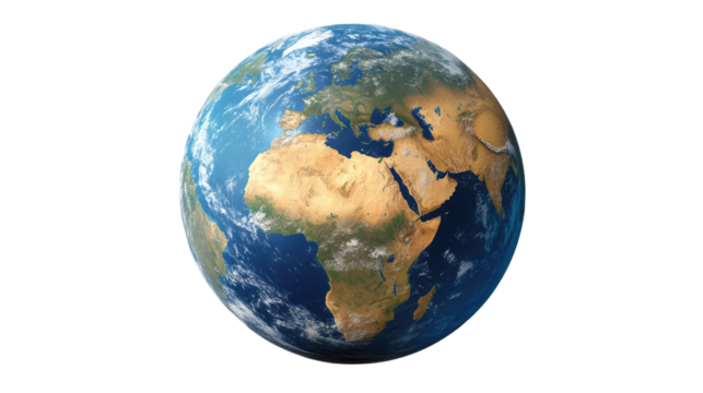 Our Blue Planet: A breathtaking view of planet Earth, showcasing the intricate details of continents, oceans, and swirling clouds, highlighting the beauty and fragility of our world.