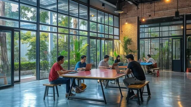 Modern Coworking Space: Ping Pong and Productivity