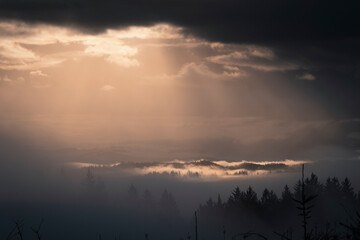 Sunrise over the Coquille Valley in Southern Oregon