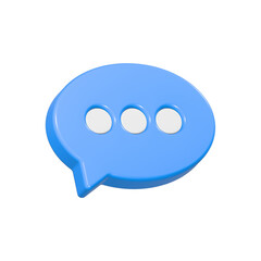 chat bubble symbol icon 3d rendering
