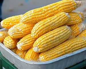 Fresh Corn on the Cob at Market