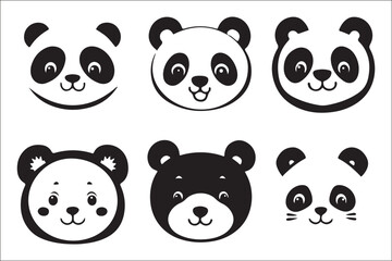 Fototapeta premium Cute seamless pattern with cartoon pandas teddy bears hearts and love design