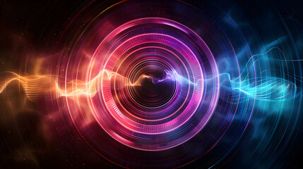 Visualizing Sound: An Artistic Representation of Sound Wave Propagation and Frequency Dynamics