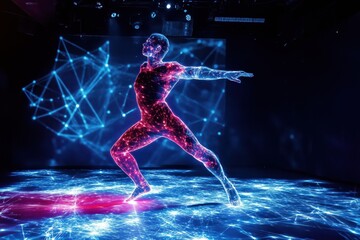 Obraz premium A digital dancer in motion
