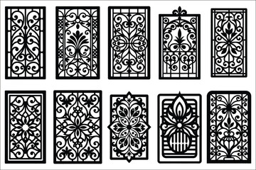 Obraz premium Laser Cut Wall Art – Geometric Floral Panel for Interior Decoration