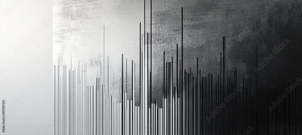 Poster abstract black and white vertical lines modern art graphic design digital background texture minimal