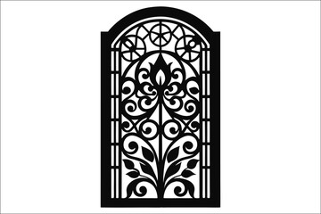 Laser Cut Wall Art &ndash; Geometric Floral Panel for Interior Decoration