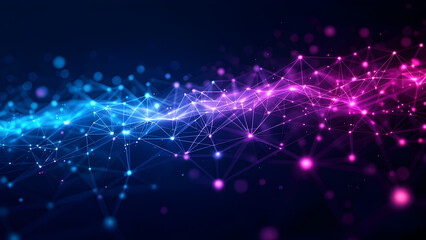 Digital background perfect for tech processes, neural networks, artificial intelligence, data transfer and encryption, digital archives, sound and graphic presentations, science, education.