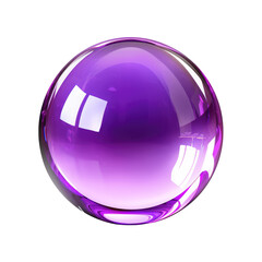 Obraz premium purple crystal ball isoleted on transparent background