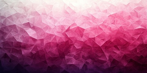Abstract triangular geometric pattern with pink and white gradient