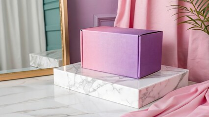 Stylish Clothing Subscription Box Unboxing: Macro Photography with Pink & Lavender Hues