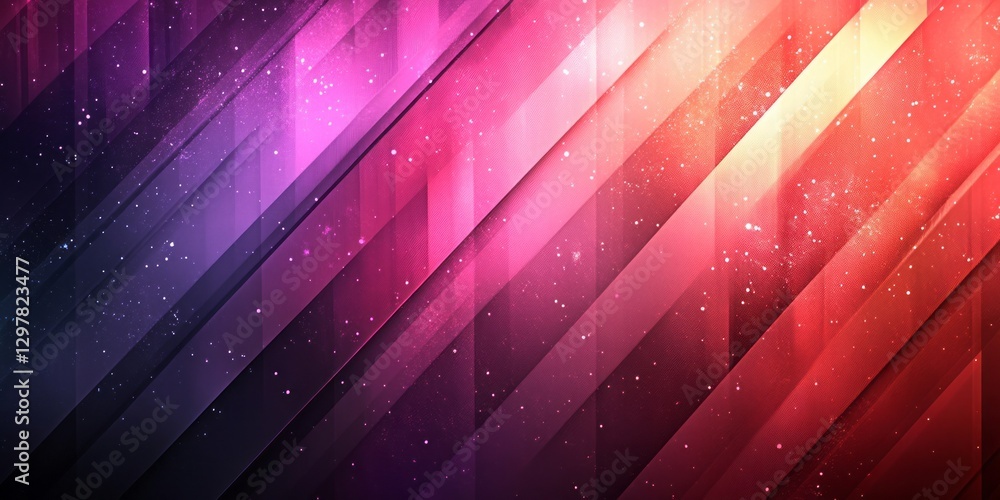 Poster abstract diagonal lines overlay a vibrant colorful gradient background