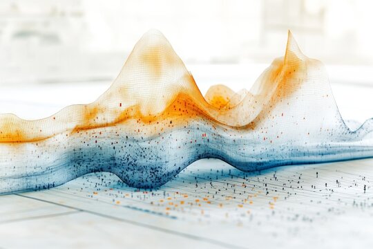 An evenly shaped graph of a normal distribution reveals a gradual drop in frequency from the center, highlighting probability and statistical analysis