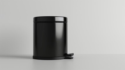 A small, compact kitchen bin with a sleek design and a smooth finish, placed on a white background, capturing its practical size and details in high definition.