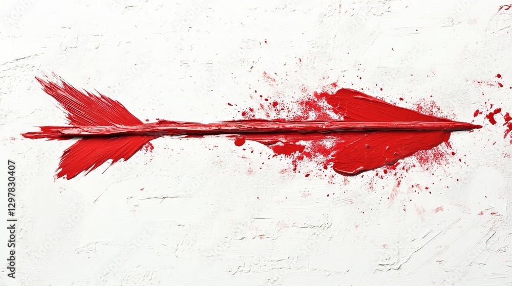 Poster abstract red arrow paint stroke texture background modern artistic design element digital painting r