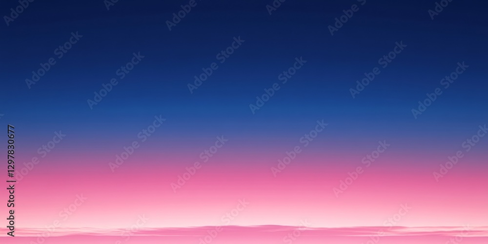 Poster gradient of blue sky transitioning to soft pink clouds