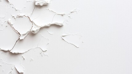 Obraz premium White paint texture, cracked surface, background copy space, design element