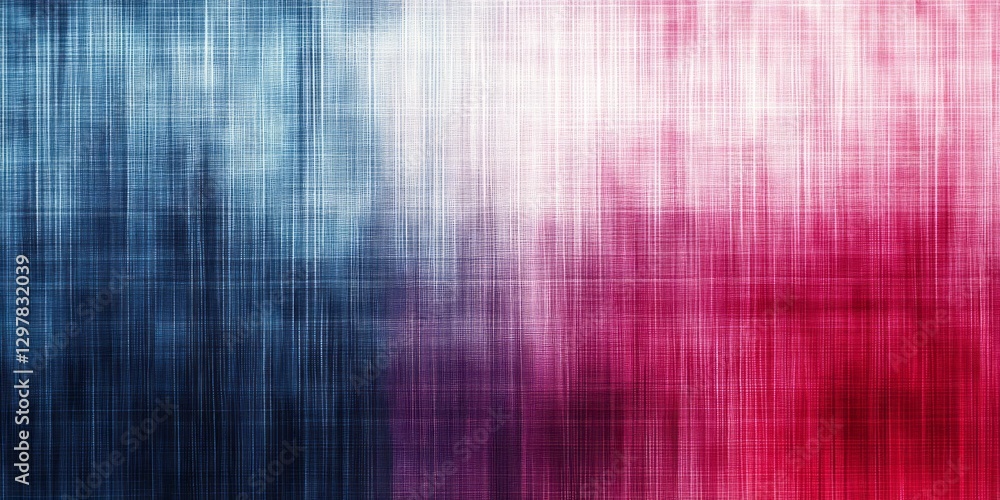 Poster abstract gradient with woven texture transitioning from blue to red