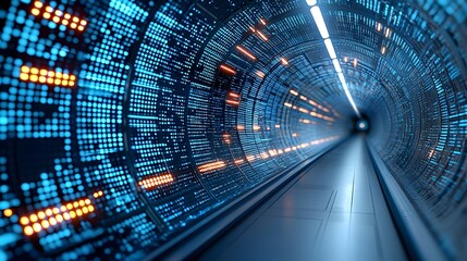 Futuristic cyber vault designed to securely store and protect digital currencies and valuable assets using high tech security features like retina scans quantum encryption and other advanced systems