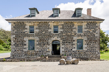 Old stone building in Whangare, New Zealand
