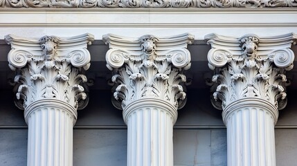 Four types of classic columns found in Greek and Roman architecture: Doric, Ionic, Corinthian, and Tuscan.