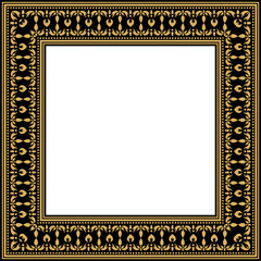 Obraz premium Vintage ornamental frame and border design with ethnic pattern.