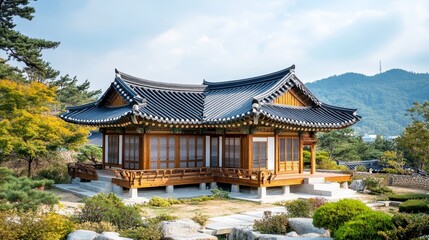 Fototapeta premium Korean traditional house with a classic design