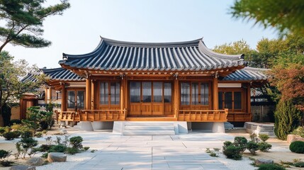 Fototapeta premium Korean traditional house with a classic design