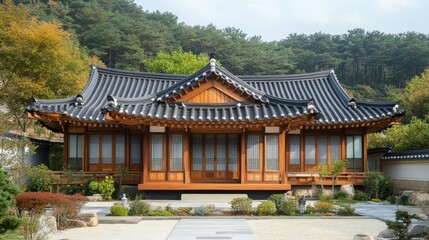 Fototapeta premium Korean traditional house with a classic design
