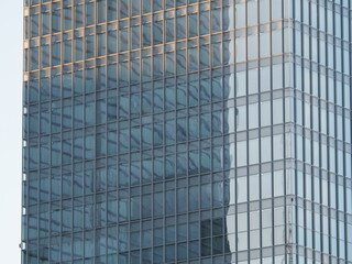 Tokyo, Japan - February 27, 2025: Windows of building in Tokyo