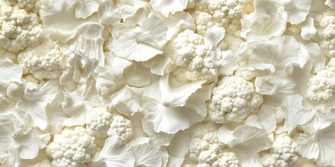 a pile of white cauliflower